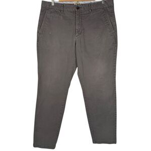 Perk Slim Fit & Stretch Men’s Charcoal Gray Flat Front Chino Pants Size 36x30